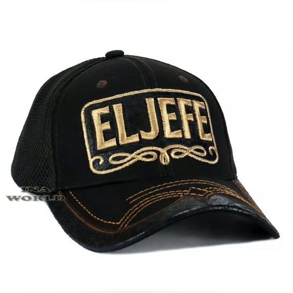 MEXICAN Hat EL JEFE Western Style Embroidered Trucker Mesh Snapback Baseball Cap - Picture 2 of 6